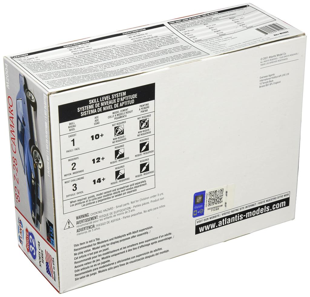 Atlantis Model Route 32 1982 Camaro Plastic Model ATLAMCM2004 1/32 Z/28