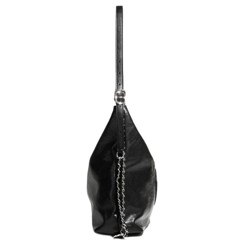 New Disney Mickey Series PU Double Shoulder Crossbody Tote Handbag, Shoulder Bag Large Women's Black/Silver/Cream White BMK-71278-2