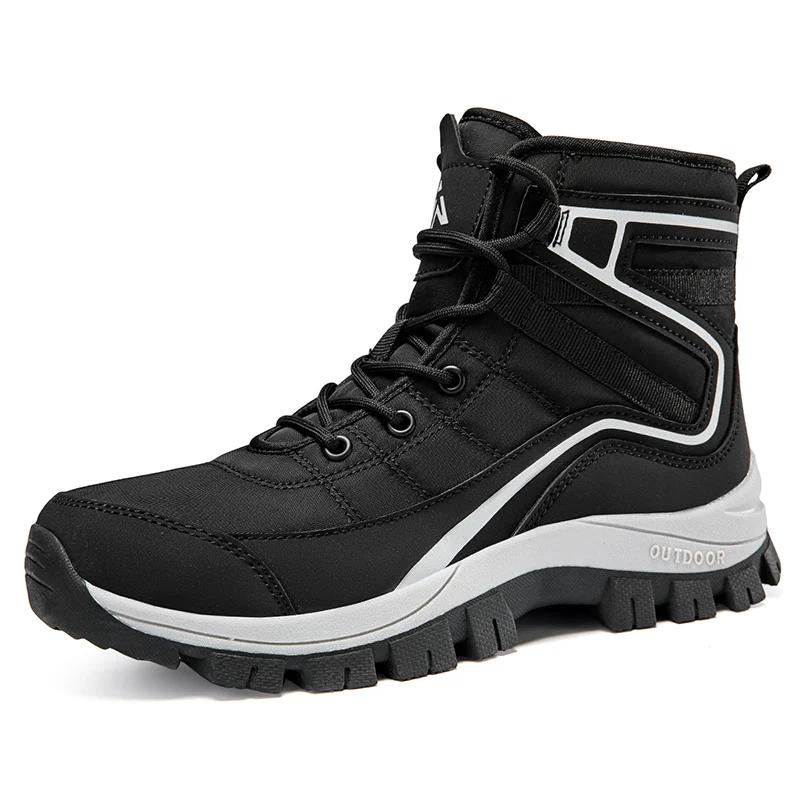 

Зимние снежные ботинки Женские ботинки Плюшевые Уличные Нескользящие Женские Теплые Водонепроницаемые Ботинки Дизайнерская Обувь Большого Размера 36 чёрный