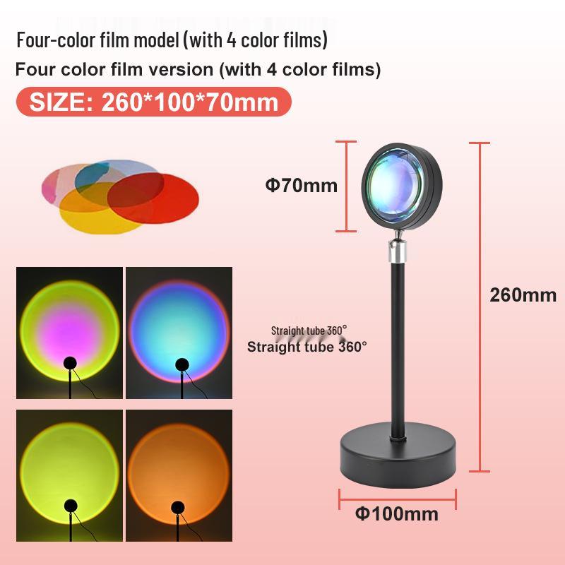 Sunset Lamp Color-Changing Night Light for Photography, Live Streams, Influencers & Atmosphere Projection