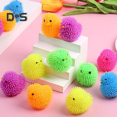 12Pcs LED Puffer Balls Easter Eggs Glowing Toys for Kids Light Up Squeeze Sensory Ball Fidget Toys Easter Egg Fillers Party Favors Easter Basket