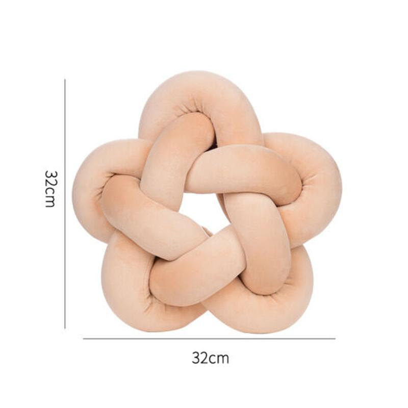 Cotton Hand Knot Back Cushions Cozy Car Lumbar Waist Back Pillow Home Decor Sofa Seat Cushion Soft Office Hand Rest Pillows