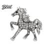 Funky Horse Brooch Retro Rhinestone Inlaid Pin Zodiac Year Animal