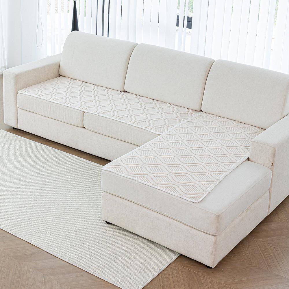 

Solid Color Non Slip Sofa Cover Durable Dustproof Cushion Backrest Armrest Protector Towel For Living Room Decoration 70x70cm-1pcs