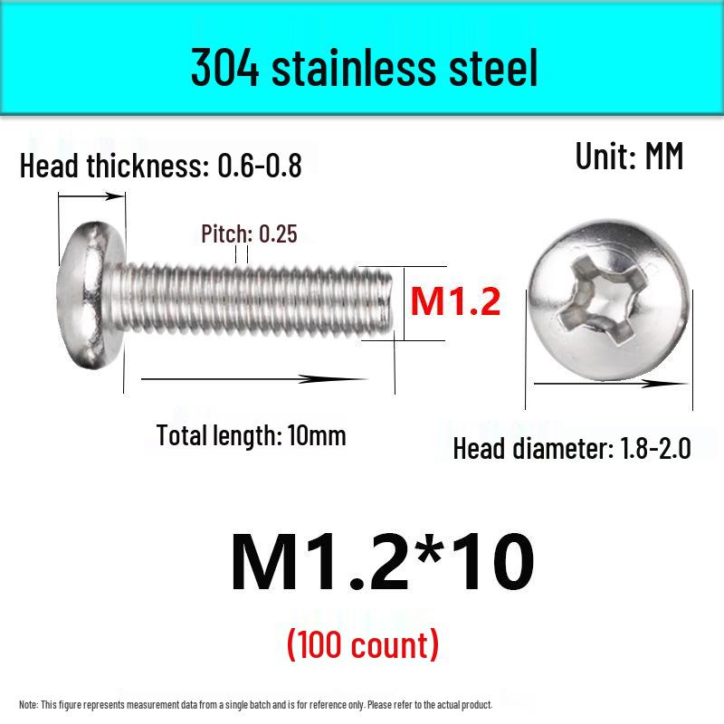 In-Stock 304 Stainless Steel Phillips Pan Head Machine Screw GB818