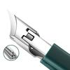 Angled Edges Slanted Nail Clippers For Thick Nail Wide Jaw Nonslip Handle Antisplash Clippings Collector Stainless Steel