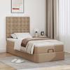 Ottoman Bed with Mattress Cappuccino Brown 90 X 200 Cm Faux Leather
