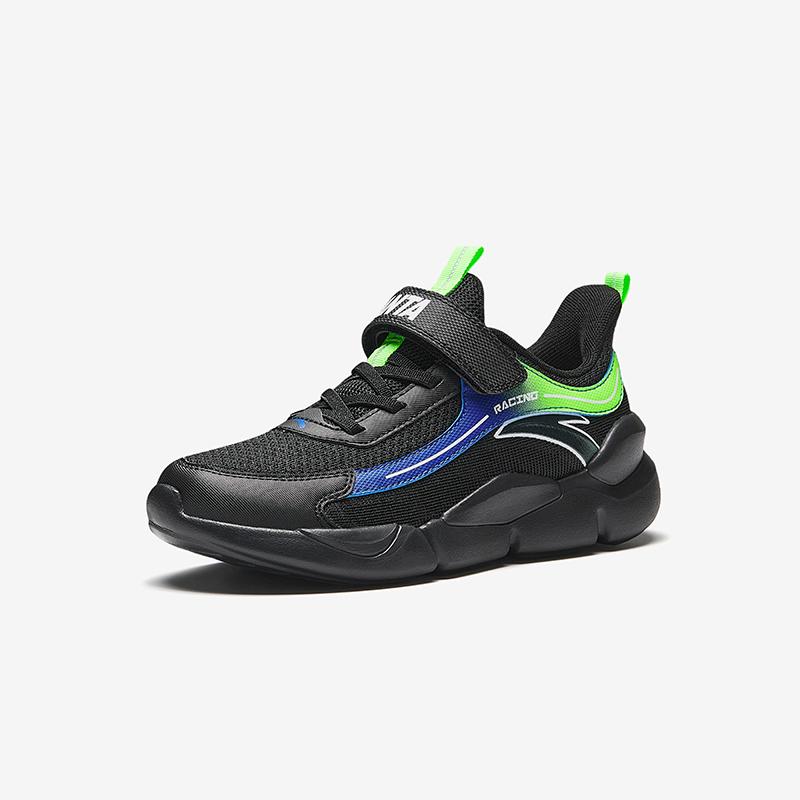 Anta Kids Synthetic Leather Fabric Trendy Fashion Comfortable Versatile Breathable Lightweight Shock Absorbing Low Top Running Shoes A12515509