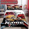 3pcs Duvet Cover Set (1*Duvet Cover + 2*Pillowcase, Without Core), Custom Name BLEACH Pattern Bedding Set, Home Bedroom Decor Gift