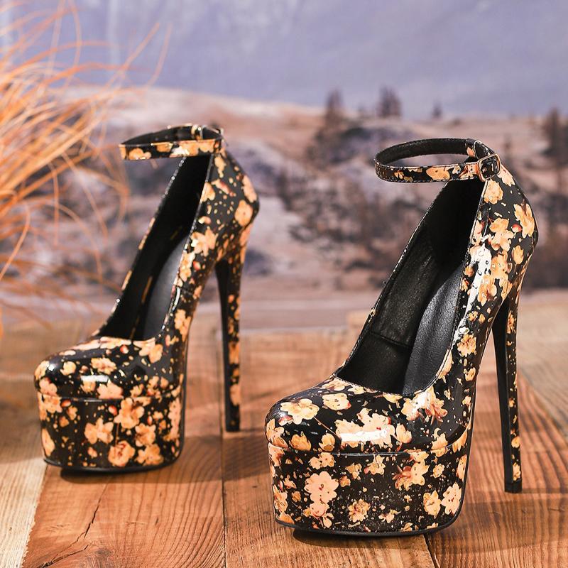 

Pesstwei Fashion Color Blocking Platform Round Head Thin Heels Pumps Women s Super High Heels Wedding Dress Shoes Zapatos Mules 35 чёрный