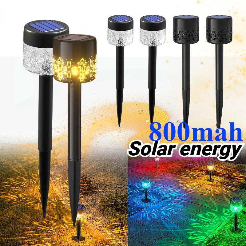 

800 мАч солнечные уличные светильники садовый светильник на солнечных батареях водонепроницаемый ландшафтный фонарь для двора задний двор газон патио декоративные punching cover-2pcs