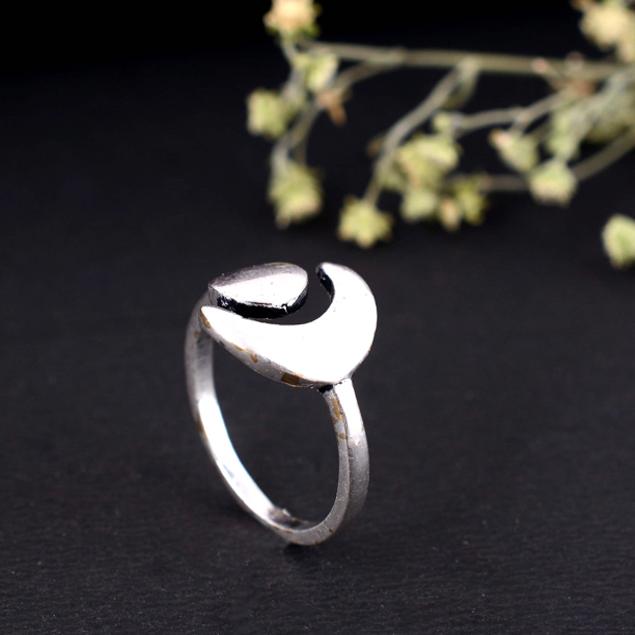 Handmade Silver Arthritis Ring Adjustable Double Band Oxidized Criss Cross Pattern Boho Tribal Jewelry Gift for Women & Men