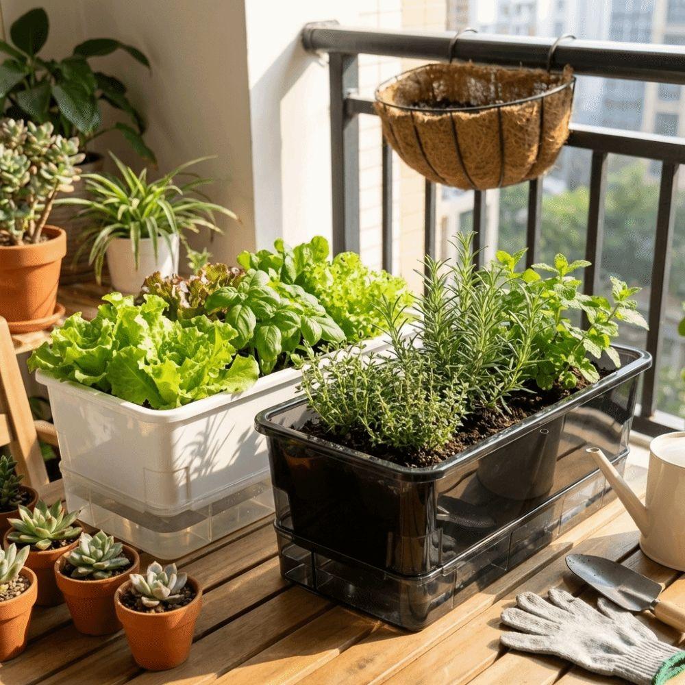 Plastic Hydroponic Plant Pots Thicken Self Watering Seedling Tray Cultivation Box Planting Container Germination Tray