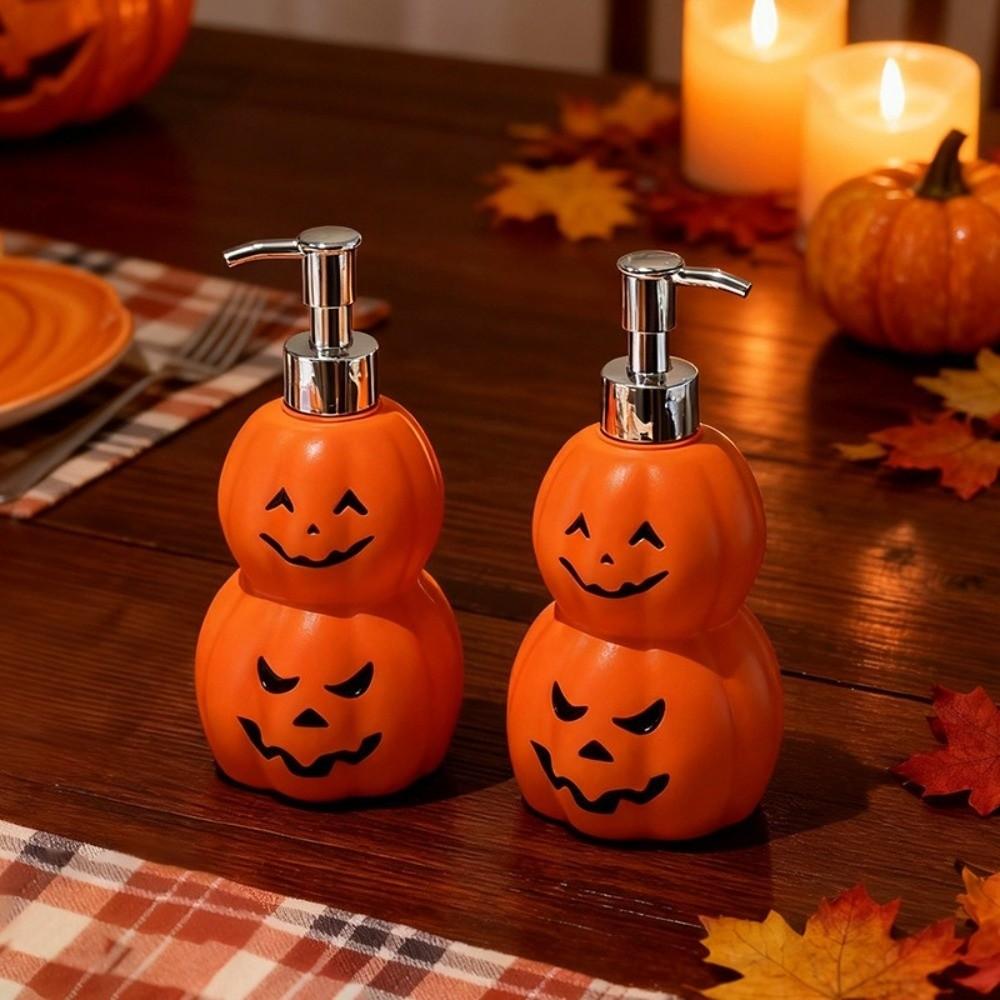Portable Ghost Face Pumpkin Lotion Bottle Refillable Hand Sanitizer Bottle Kitchen Countertops