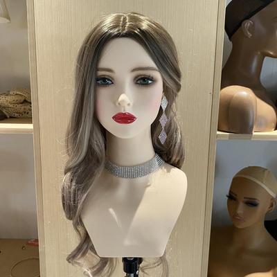 Female Mannequin Head with Shoulder Training Multipurpose Lightweight Manikin Toupee Display