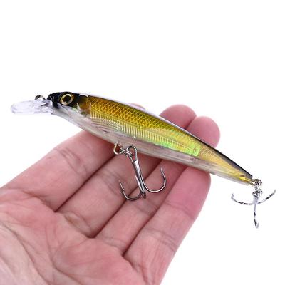 1 Stück Plastikforellen-Minnow-Laserköder für Barsch Bionic Pike Shad Lure Tackle mit Rolle