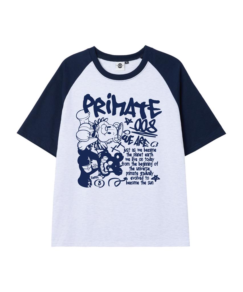 PRIMATE Angeldem Oversized Raglan Short Sleeve T-Shirt 5 Colors
