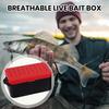 Portable Live Fishing Bait Box with Handle Double-Layer Fishing Lure Bait Carrying Case Fishing Tackle Maggot Worm Earthworm Fishing