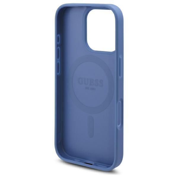 Guess Guhmp16Xp4Ropemcb Iphone 16 Pro    Max 6.9 Niebieski/Blue Hardcase 4G Flowers Print Magsafe