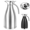 2L Termoskanna för Kaffe, Varmt Vatten, Te, Varma Drycker Rostfritt Stål Dispenser med Pump Stor Kaffetermos Dispenser