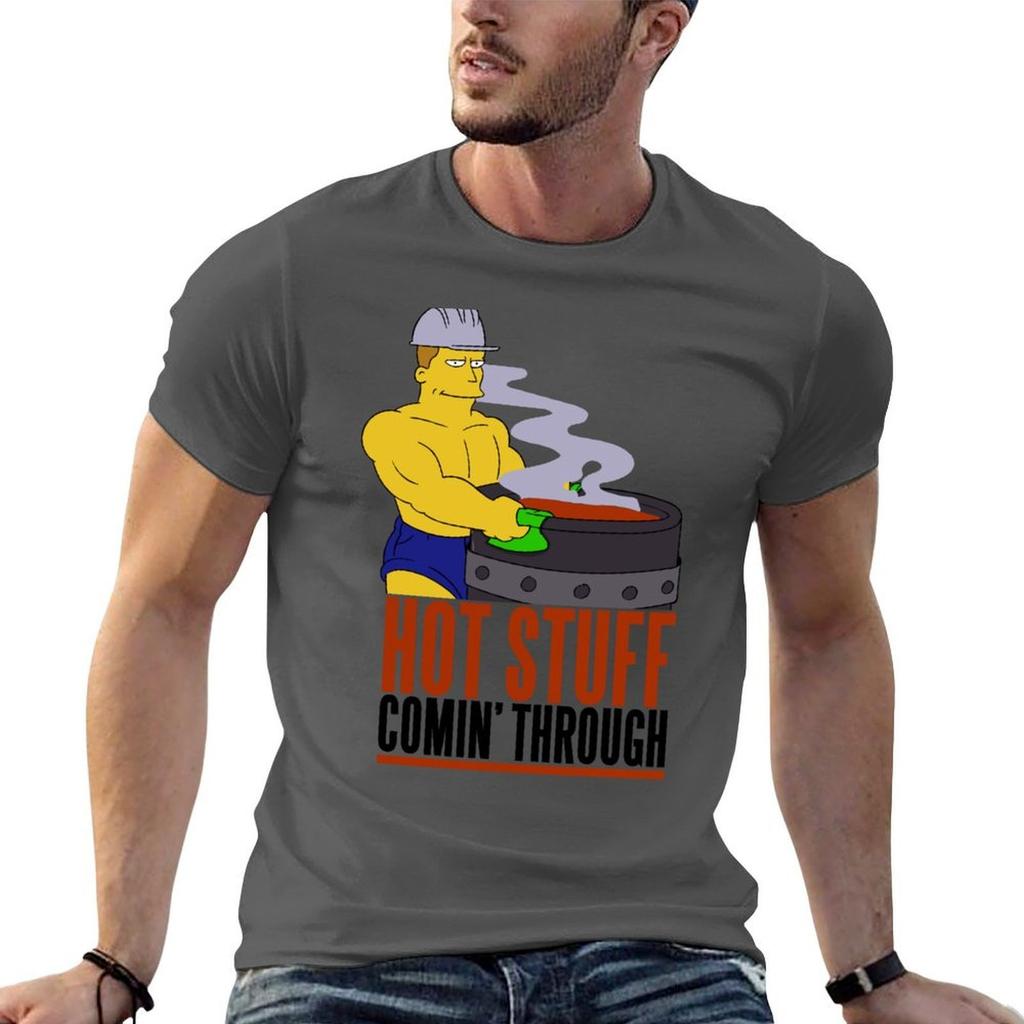 The Gay Steel Mill Hot Stuff Comin Through TShirt Big and Tall Solid Color TShirt
