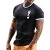 Men's Street T-shirt Vintage Tee Summer Male 3d Stripe Print Short Sleeve Tops Everyday T Shirt Oversized Clothing Shirt Man Hot