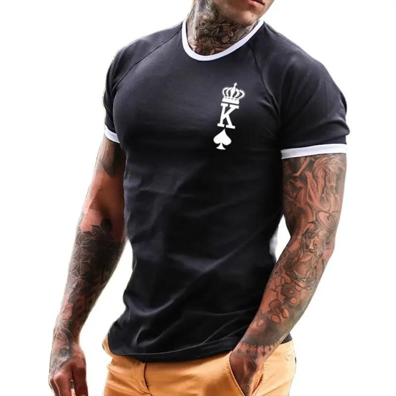 Men's Street T-shirt Vintage Tee Summer Male 3d Stripe Print Short Sleeve Tops Everyday T Shirt Oversized Clothing Shirt Man Hot
