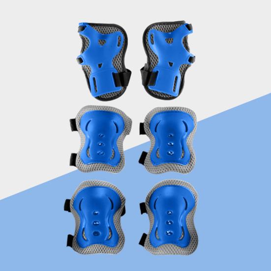 1 Set Kids Roller Skating Protective Gear Skateboarding Scooter Biking Cycling Sports Toddlers Boys Girls Wrist Guard Knee Elbow Pad Protector