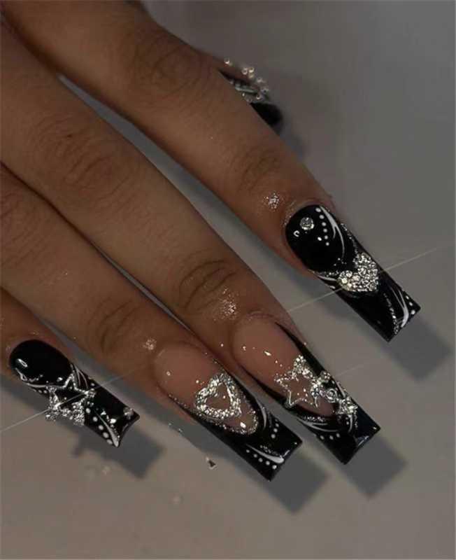 Burgundy Glitter Press-On Nails - Removable Pure Desire Nail Art Patches, Internet Celebrity Style, Simple Short Nails.