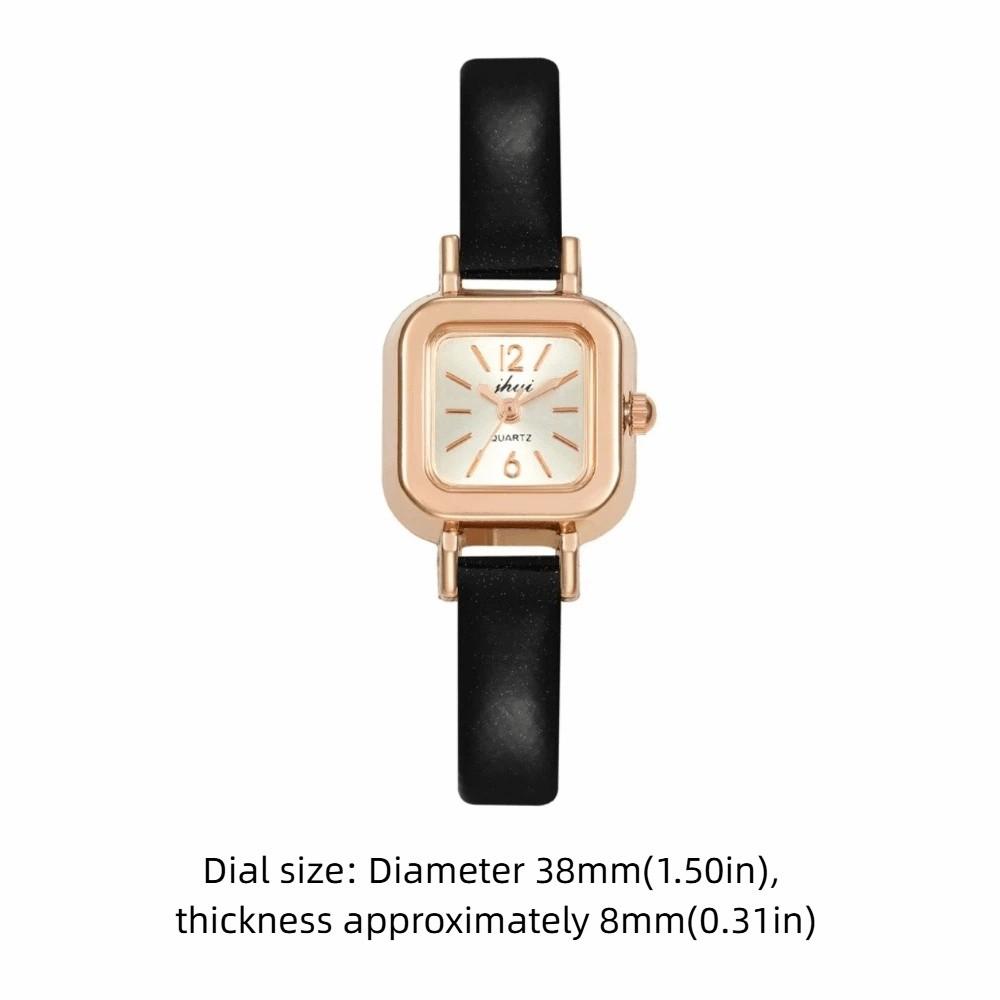 Casual Square Dial Quartz Watch Stainless Steel Simple Women Watch Leather Strap Ladies Wristwatches Gifts