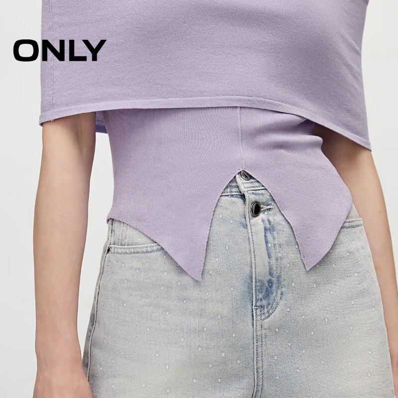 ONLY Women's Summer Slit Off-Shoulder Lightweight Knit Top