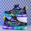 Children's Shoes Boys Mesh Breathable Running Shoes Boys School Rotating Buckle Shoes Children's Sports Shoes