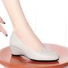 sapatos femininas women fashion beige round toe high quality wedge heel shoes lady casual office work shoes ab508