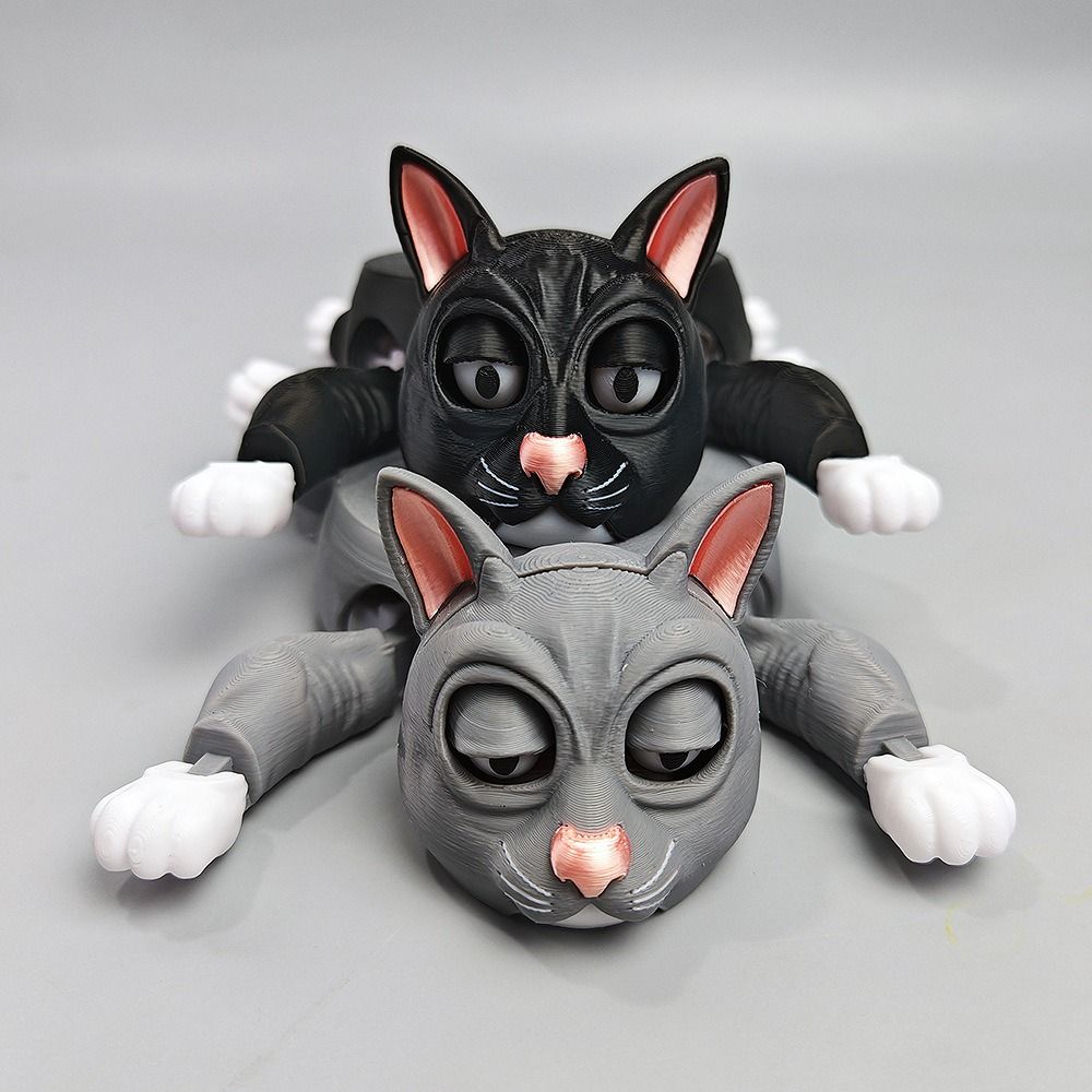 Presstype Kattekoppunderlag Særpregede Leker Kryssede Ben og Stirrende Øyne Kattebase Koppmatte Bursdagsselskaper