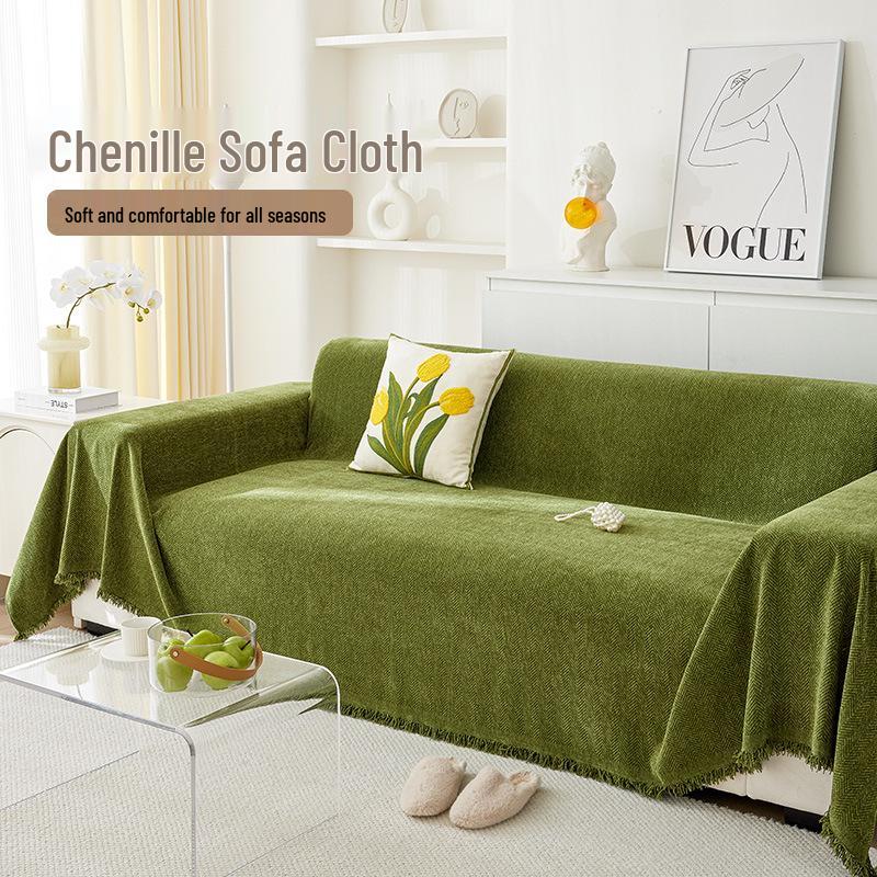 Chenille Non-Slip Cat-Resistant Sofa Cover - Full Coverage for All Seasons