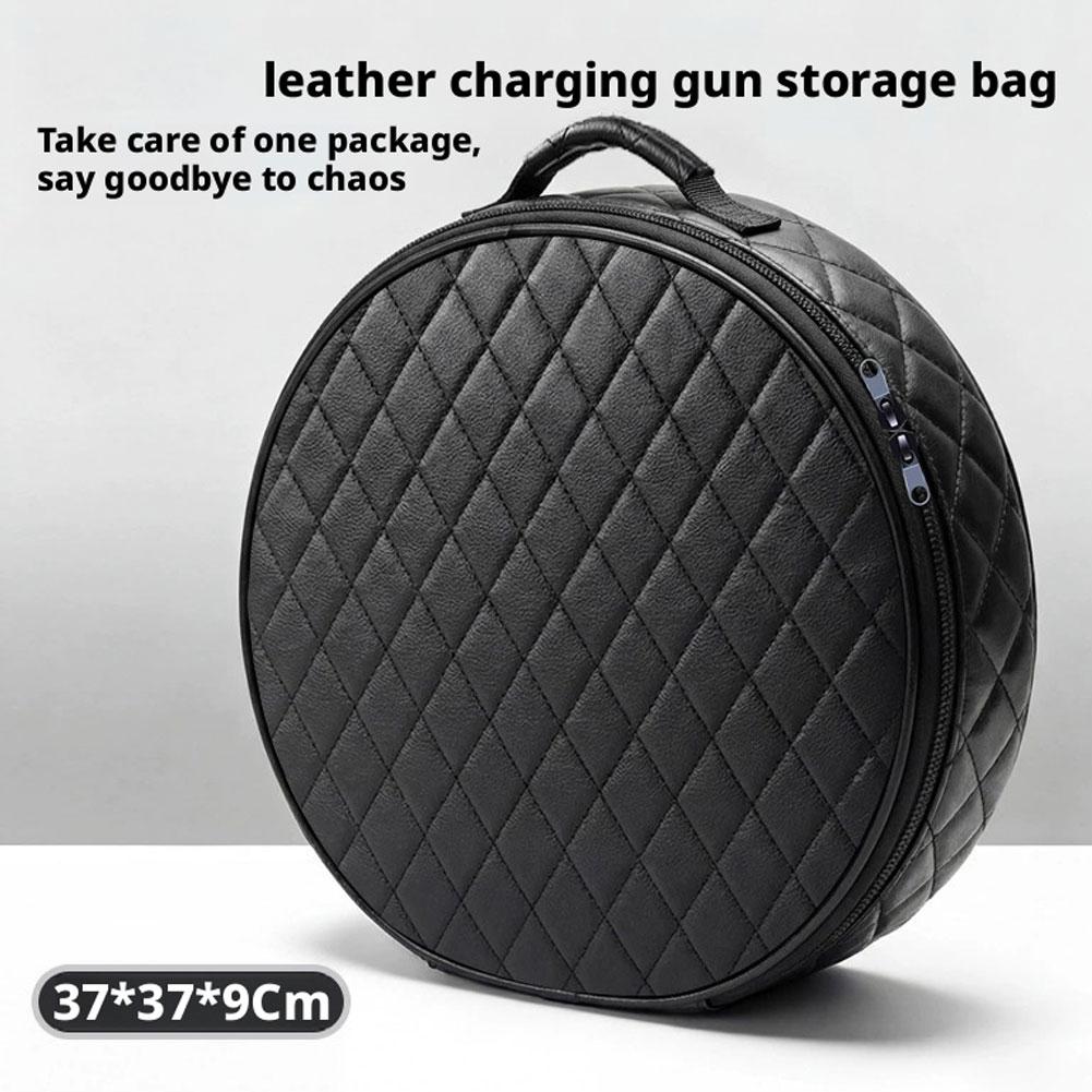 New Energy Vehicle Charging Storage Bag Multi Functional Portable Storage Bag Leather Multiple Universal Charging Bags