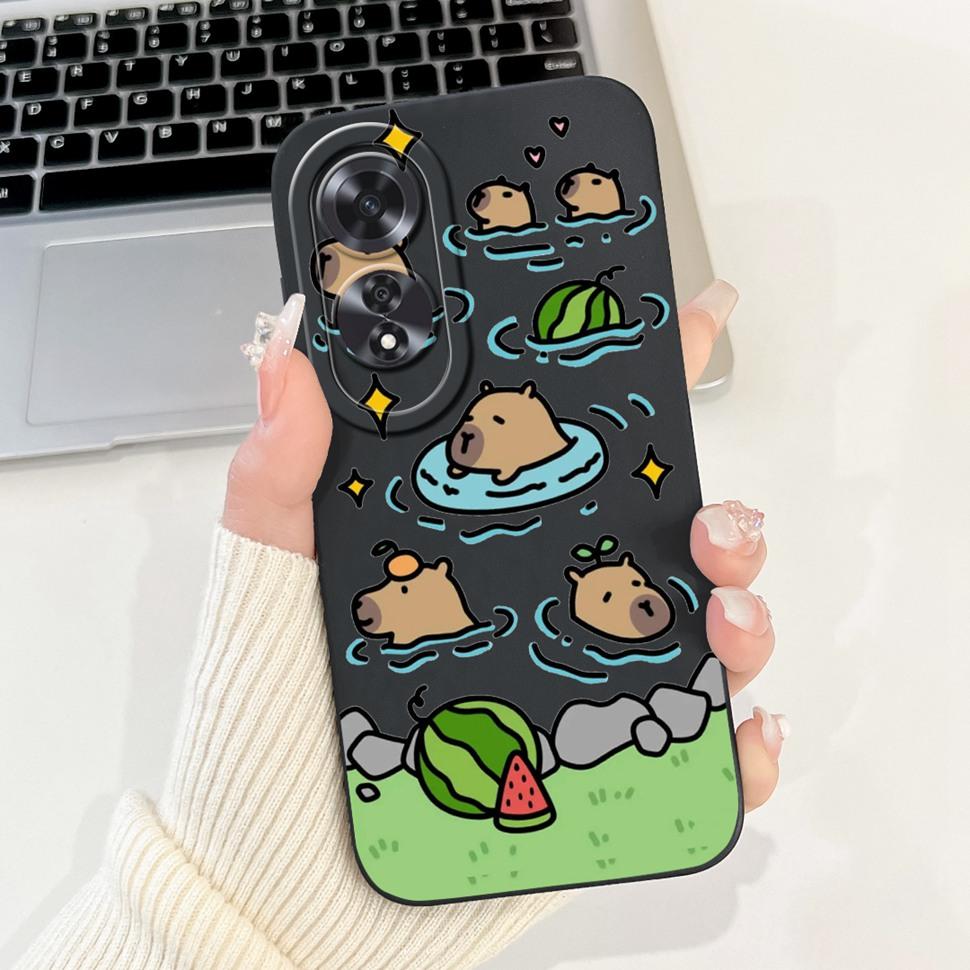 For Oppo A60 2024 Case CPH2631 Cute Cartoon Silicone Cover For Oppo A 60 A60 4G Phone Cases Fundas 6.67" OPPOA60 Bumper
