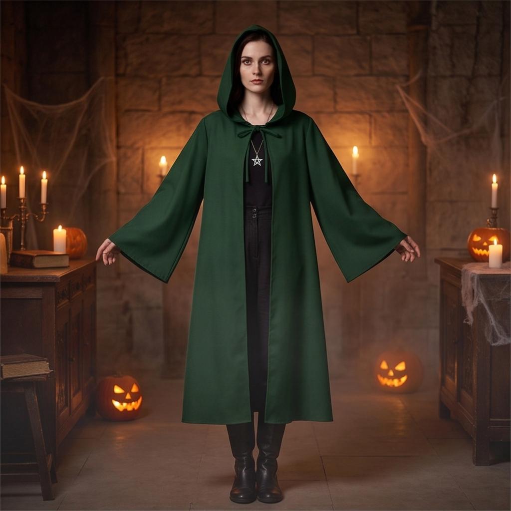 Women's Hooded Cape Halloween Costume for Events