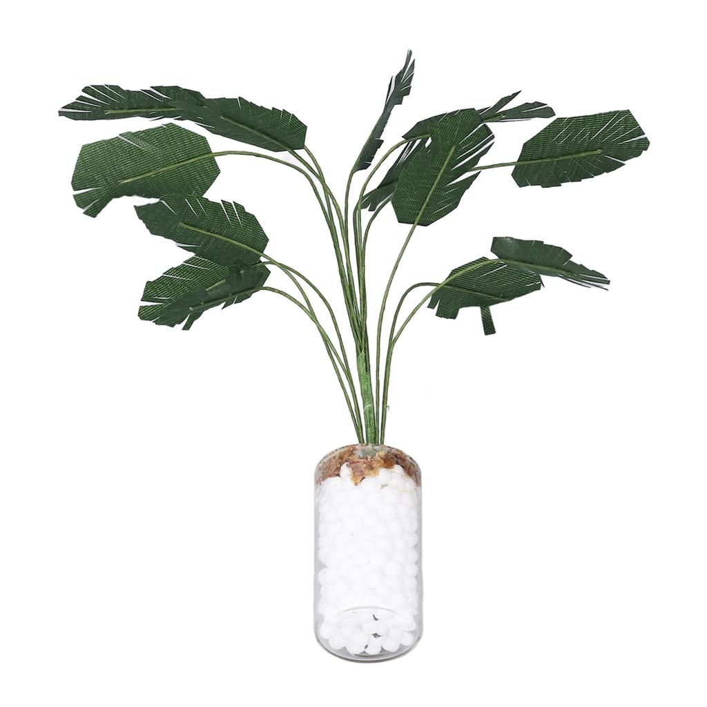 1:12 Miniature Dollhouse Plants Vivid Banana Tree Simulation Bonsai Plant Decoration L