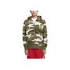 Nike Camo Logo Print Zip-up Hoodie With Long Sleeves Men Tops Green BV3625-222