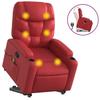 VidaXL Reclining Massage Armchair Red Faux Leather 3204670