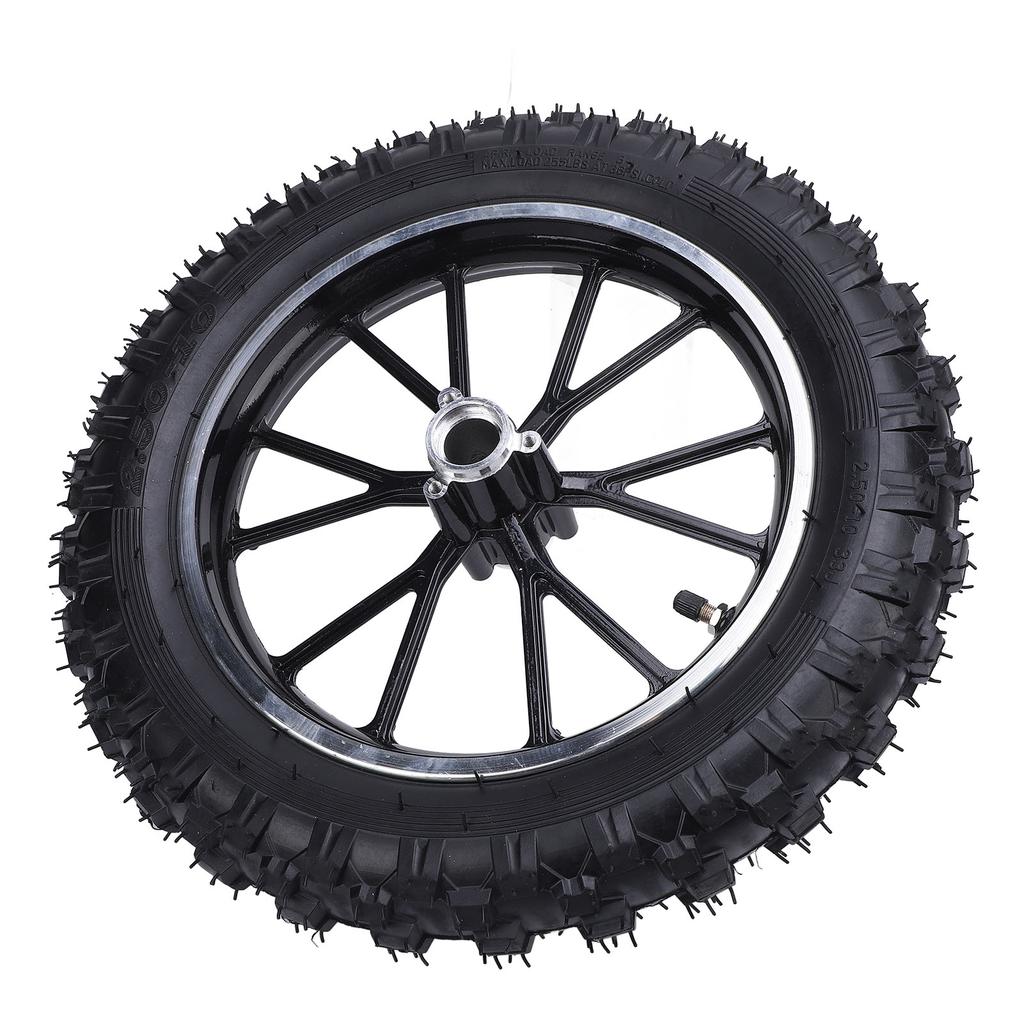 2.5 10 Front Wheel Tire with Inner Tube Hub Rubber Wear Resistant 10inch Wheel Hub Tire for 49cc Small Off Road