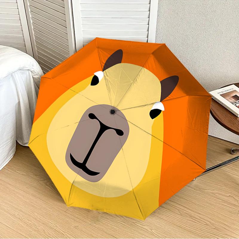 

1pc Camel Face Automatic Folding Umbrella, 8-Rib Durable Frame, Durable Foldable Design - Elegant Gift for Commute yy251210075