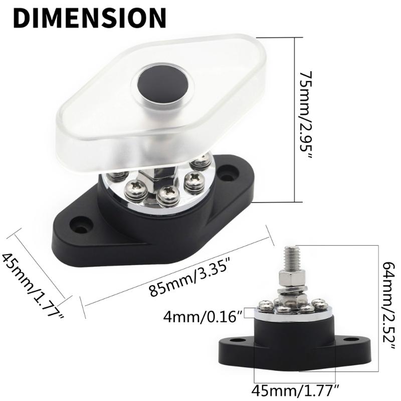 Bus Bar & Cover Ground Distribution Block Kit Universal Car Boat Marine Pickup Trailer Power Distribution Terminal Block