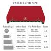 1 Piece Christmas Round And Square Tablecloth, Various Sizes, Cute Santa Claus And Snowflake Green Tablecloth Holly Berry Pattern Design Tablecloth Fo