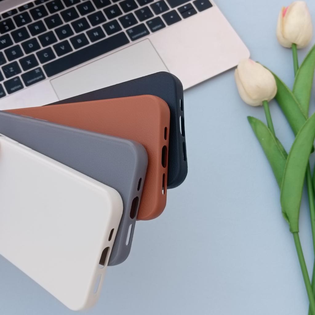 Plain Leather Soft Shell IPhone High-end Leather Case Suitable for Apple 16 Mobile Phone Case 15 Protective Case 14promax