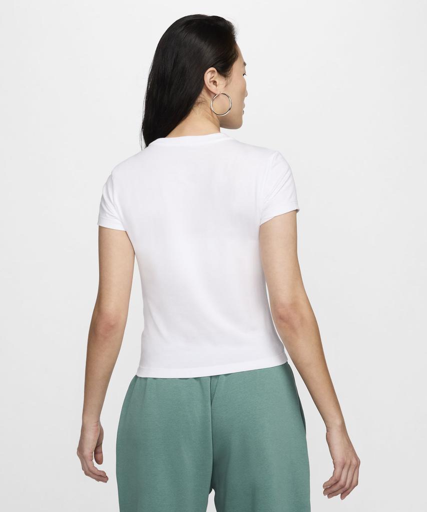 Nike Sportswear Chill Knit Crop T-Shirt W - White:Black / Fv5509-100