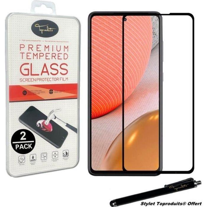 Film de protection - Toproduits® - Verre trempé - Samsung Galaxy A72 4G-5G - 2 pack - Bords noirs