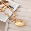 Women's Pendant Necklace, Fashionable and Simple Style, Large Heart-Shaped Pendant, Ot Clasp Necklace Jewelry Gift, Suitable for Women, Valenti