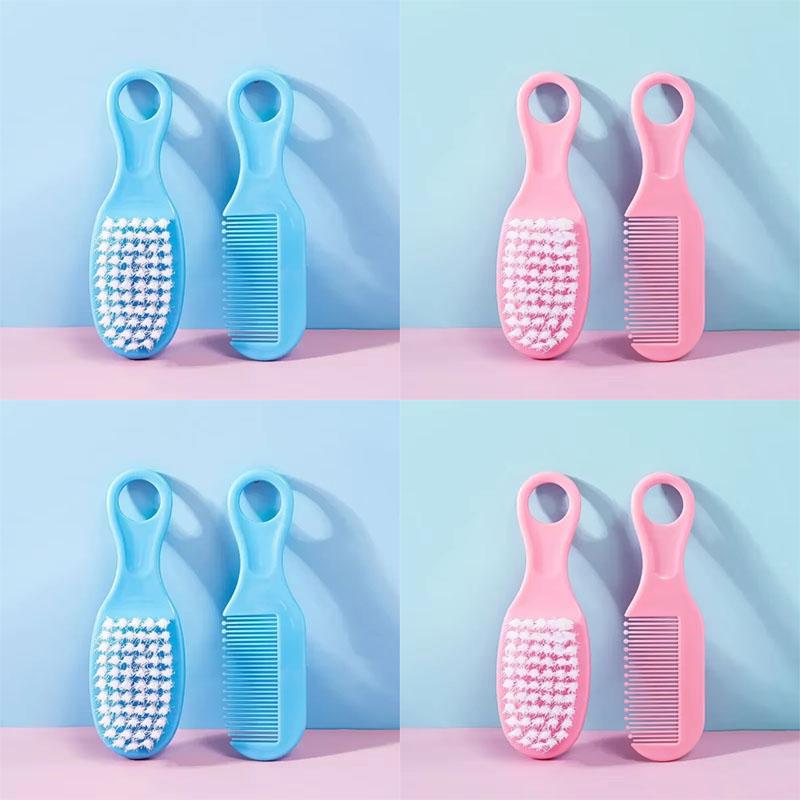 1/2/4Set Baby Hairbrush Comb Portable Newborn Infant Toddlers Soft Hair Brush Head Massager Comb Set Baby Kid Hair Care Supplies